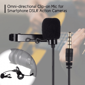 Lavalier Omni-Directional Clip-On Microphone with Noise Reduction for GoPro HERO3/4 Price in Pakistan | LAPTAB