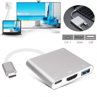 Type C to HDMI USB 3.0 Hub Adapter Cable with 4K Support and Charging Port Price in Pakistan | LAPTAB
