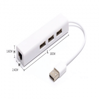 USB-C 3-Port Hub with Gigabit Ethernet Adapter, 5Gbps Network Card for PC and Mac Price in Pakistan | LAPTAB