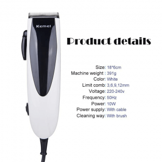Kemei Beard Trimmer Electric Shaver with 4 Adjustable Combs, 60-Min USB Charging Price in Pakistan | LAPTAB