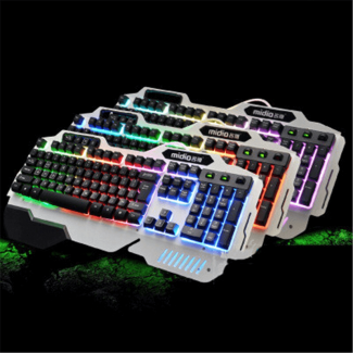 Midio RGB Backlight Semi-Mechanical Gaming Keyboard with 26 Anti-Ghost Keys and USB Ports Price in Pakistan | LAPTAB