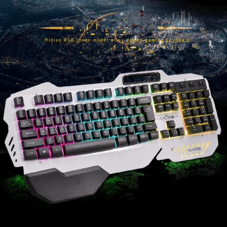 Midio RGB Backlight Semi-Mechanical Gaming Keyboard with 26 Anti-Ghost Keys and USB Ports Price in Pakistan | LAPTAB