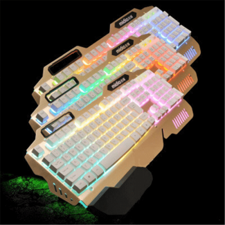 Midio RGB Backlight Semi-Mechanical Gaming Keyboard with 26 Anti-Ghost Keys and USB Ports Price in Pakistan | LAPTAB