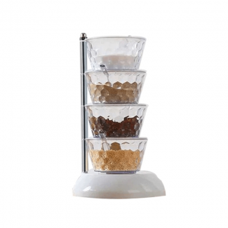 Kitchen Crystal Rotatable Seasoning Box 