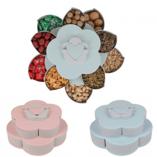 Double-Layer Flower Snacks Container with 10 Compartments and Mobile Holder Slot Price in Pakistan | LAPTAB