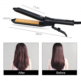 Professional Electric Hair Straightener and Curler with Ceramic Plates, Adjustable 160-220?C Temperature Control Price in Pakistan | LAPTAB