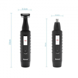 Kemei Electric 2-in-1 Hair Trimmer and Rechargeable Shaver with Nose Trimmer Price in Pakistan | LAPTAB