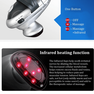 Electric Handheld Body Massager with Infrared Heat, 2 Attachments, Adjustable Speed Price in Pakistan | LAPTAB