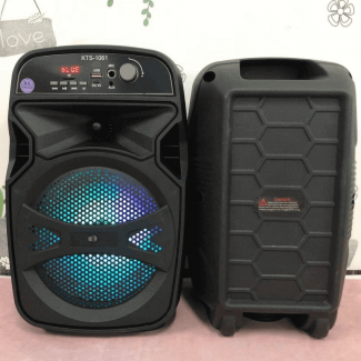 Portable Wireless Bluetooth Karaoke Speaker KTS-1061 with Mic, USB, SD, FM Radio Price in Pakistan | LAPTAB