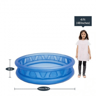 Intex Inflatable Swimming Pool 74 x 18 with Soft Floor for Kids and Toddlers Price in Pakistan | LAPTAB
