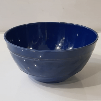 Blue Soup Bowl Large Capacity Food Grade Melamine Crockery with Smooth Edges