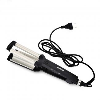 KEMEI Professional Hair Curler KM-2022 with 3 Barrels, Adjustable Temperature, Tourmaline Ceramic Plates Price in Pakistan | LAPTAB