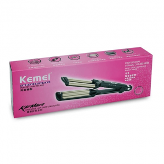 KEMEI Professional Hair Curler KM-2022 with 3 Barrels, Adjustable Temperature, Tourmaline Ceramic Plates Price in Pakistan | LAPTAB