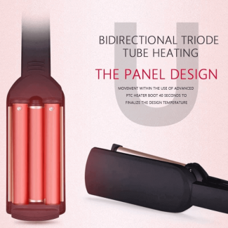 KEMEI Professional Hair Curler KM-2022 with 3 Barrels, Adjustable Temperature, Tourmaline Ceramic Plates Price in Pakistan | LAPTAB