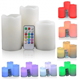 Simulation LED Candles with Remote, 12 Color Changing Flameless Decorative Lights Price in Pakistan | LAPTAB