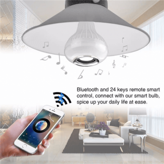 2 in 1 RGB LED Light Bulb with 12W Wireless Bluetooth Speaker and Remote Control Price in Pakistan | LAPTAB