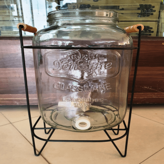 Glass Beverage Dispenser with Stand, Leak-Free Tap, 8L Soda Lime Glass Price in Pakistan | LAPTAB