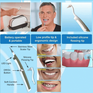 Sonic Dental Scalers Electric Teeth Whitener with LED Light and Silicone Flossing Tip Price in Pakistan | LAPTAB