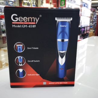 GEEMY GM-6589 Professional Rechargeable Hair Trimmer with Zero-Overlap Blades and 40-Minute Runtime Price in Pakistan | LAPTAB