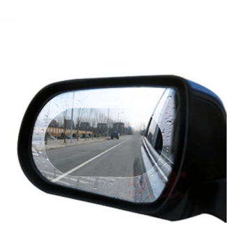 Car Anti-Mist Rearview Mirror Protective Film, PET Nano Coating, Round & Oval Fit