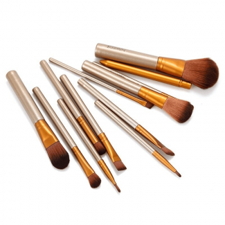 Aluminum Box Makeup Brush Set with Soft, Dense Bristles for Daily Use Price in Pakistan | LAPTAB