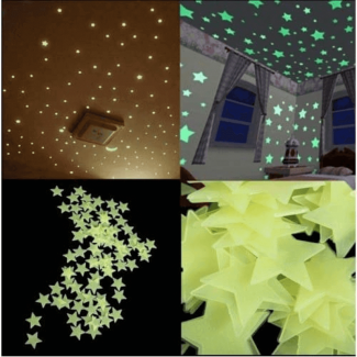 100 Pcs Glow In The Dark Stars Wall Stickers Ecofriendly Non-Toxic Room Decor Price in Pakistan | LAPTAB