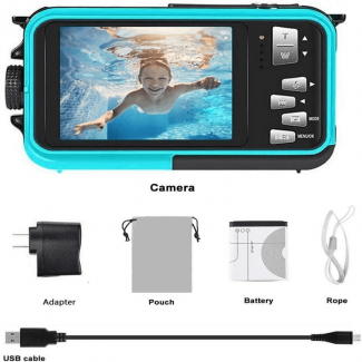 16X Double Screen Waterproof Camera 24MP with 16X Zoom and Multi-Mode Flash Price in Pakistan | LAPTAB