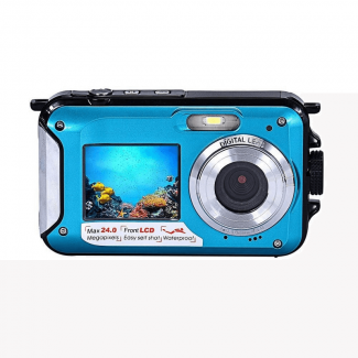 16X Double Screen Waterproof Camera 24MP with 16X Zoom and Multi-Mode Flash Price in Pakistan | LAPTAB