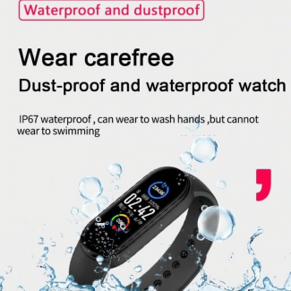 M5 Smart Watch Fitness Bracelet with Heart Rate, Blood Pressure, Bluetooth 5.0, IP67 Waterproof Price in Pakistan | LAPTAB