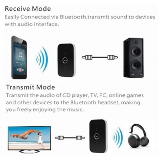 2 In 1 Stereo Bluetooth Transmitter and Receiver with Noise Cancellation and Dual Audio Support Price in Pakistan | LAPTAB