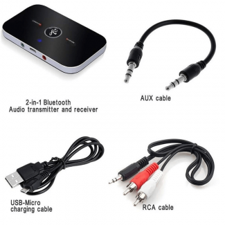 2 In 1 Stereo Bluetooth Transmitter and Receiver with Noise Cancellation and Dual Audio Support Price in Pakistan | LAPTAB