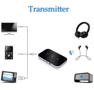 2 In 1 Stereo Bluetooth Transmitter and Receiver with Noise Cancellation and Dual Audio Support Price in Pakistan | LAPTAB