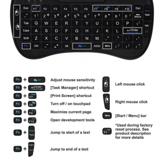 3 Colors Backlit Mini Wireless Keyboard with Touchpad, 2.4GHz USB, Ergonomic Design Price in Pakistan | LAPTAB