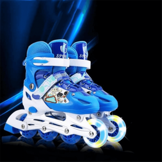 Adjustable Kids Skate Shoes with Helmet and Knee Brace, Breathable Mesh, EVA Insole Price in Pakistan | LAPTAB