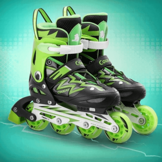 Adjustable Children's Four-Wheel Roller Skate Shoes with Safety Locks and Brakes Price in Pakistan | LAPTAB