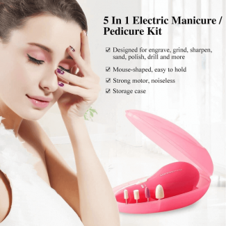 TOUCH Beauty Nail 5 In1 Manicure Pedicure Kit with 5 Replaceable Heads and Silent Motor Price in Pakistan | LAPTAB