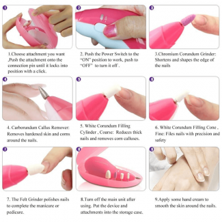 TOUCH Beauty Nail 5 In1 Manicure Pedicure Kit with 5 Replaceable Heads and Silent Motor Price in Pakistan | LAPTAB