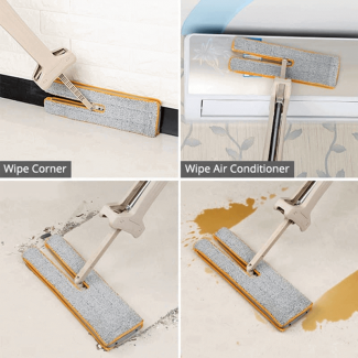 Self Wringing Double Sided Mop with 360? Rotating Head and Washable Pads Price in Pakistan | LAPTAB
