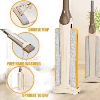 Self Wringing Double Sided Mop with 360? Rotating Head and Washable Pads Price in Pakistan | LAPTAB