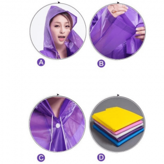 Unisex Transparent EVA Raincoat Hoodie Waterproof Breathable Non-Toxic Outerwear Price in Pakistan | LAPTAB