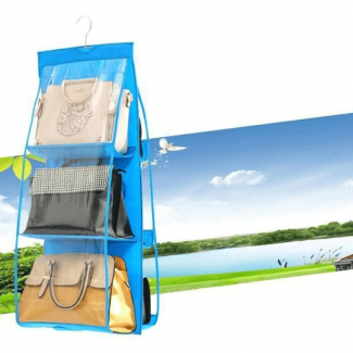 Thick Double-Sided Six Grid Storage Bag with Waterproof PVC and Transparent Material Price in Pakistan | LAPTAB