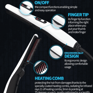 Multifunctional Hair and Beard Comb Straightener Curler with Fast Heating System Price in Pakistan | LAPTAB