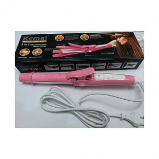 Kemei KM-987 3-in-1 Hair Straightener, Curler, and Crimper with Temperature Control Price in Pakistan | LAPTAB