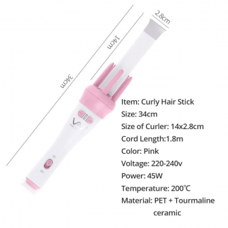 Automatic Hair Curler Rotating Rolling Iron for Wet and Dry Hair, Portable and Smooth Finish Price in Pakistan | LAPTAB