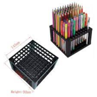 Markers Brush 96 Hole Desk Stand Pencil Holder - Plastic, Lightweight, Non-Toxic Organizer Price in Pakistan | LAPTAB