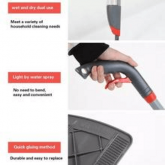 Self Spray Mop with Microfiber Pad, Stainless Steel Swivel Head, Removable Washable Pad Price in Pakistan | LAPTAB