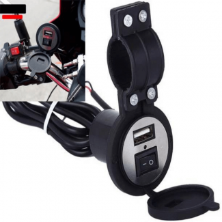 Motorcycle Electric Bicycle Handlebar Waterproof USB Phone Charger with Cover Price in Pakistan | LAPTAB