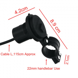 Motorcycle Electric Bicycle Handlebar Waterproof USB Phone Charger with Cover Price in Pakistan | LAPTAB