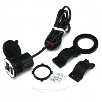 Motorcycle Electric Bicycle Handlebar Waterproof USB Phone Charger with Cover Price in Pakistan | LAPTAB