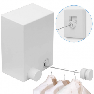 Wall Mounted Retractable Clothesline 4.2m, Aluminum Alloy, Holds 20kg Clothes Price in Pakistan | LAPTAB